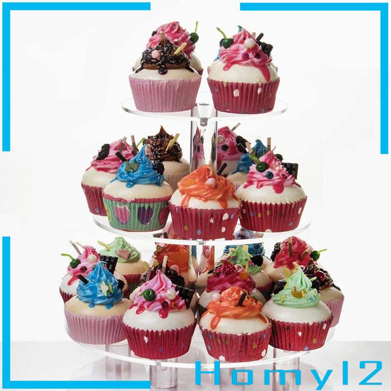 [HOMYL2] Cake Stand Besar Display Stand Akrilik 3tingkat Cupcake Stand Untuk Hajatan