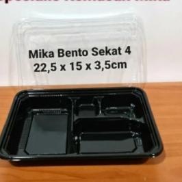 ✓ Mika Bento Sekat 4 Polos / Tray Bento / Box Bento.