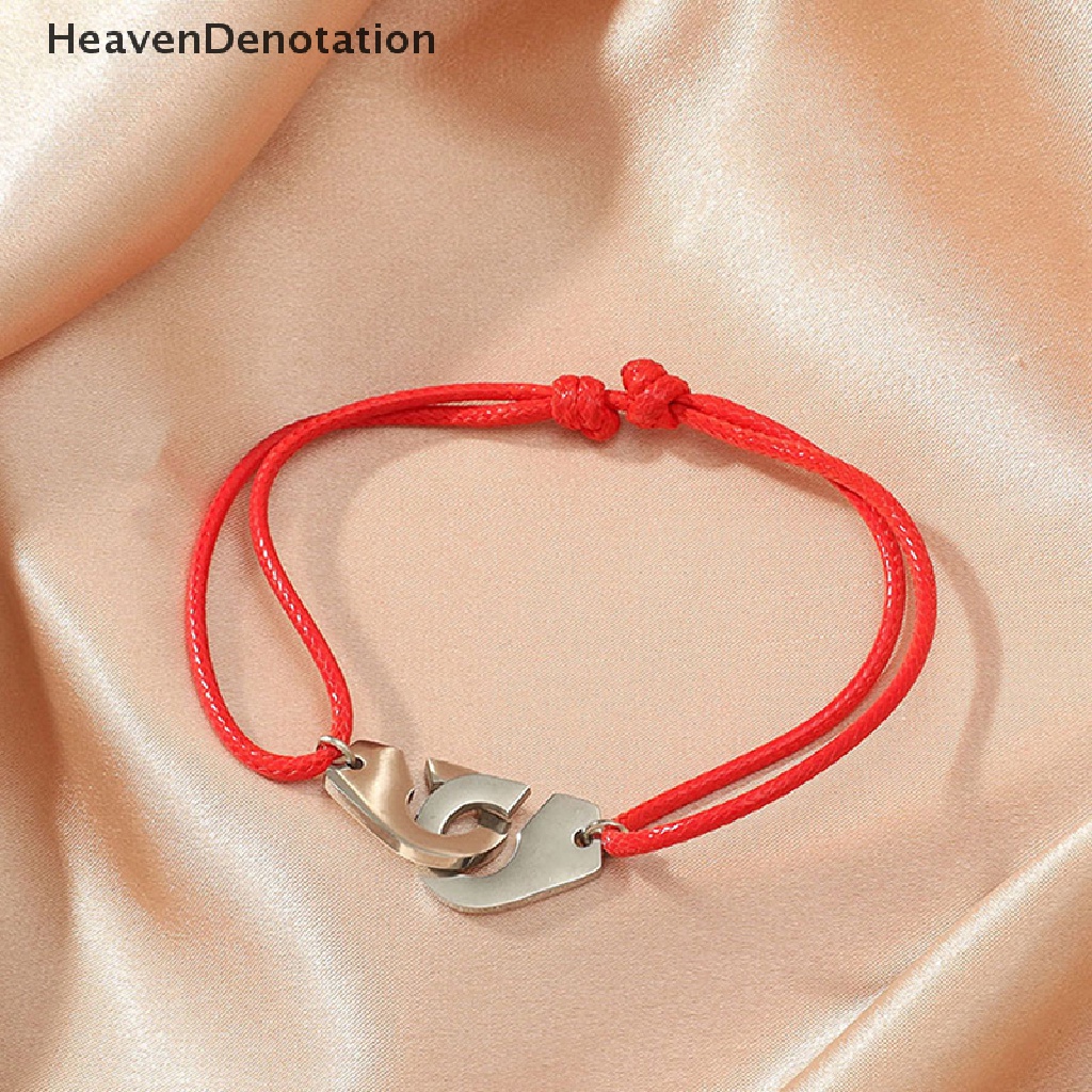 [HeavenDenotation] Trendi Gelang Baja Titanium Pesona Tali Kulit Gelang Wanita Fashion Perhiasan Accessorie Pesta Hadiah HDV