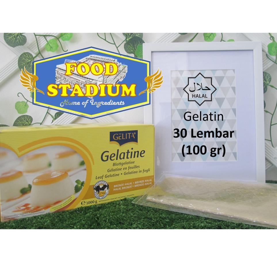 

♤ HALAL Gelatin Sheet 30 Lembar (100 gr) by Gelita ✯