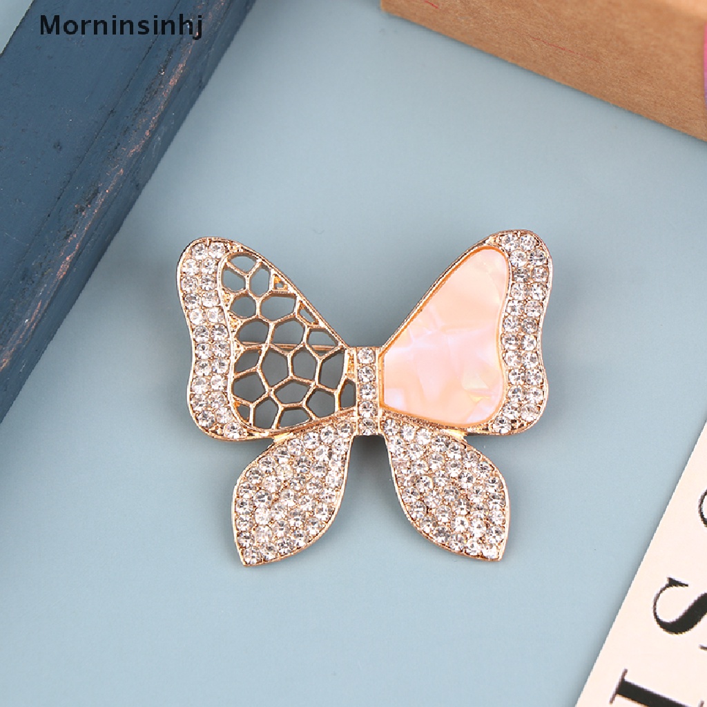 Mornin Berlian Imitasi Swan Butterfly Bros Untuk Wanita Berlian Imitasi Bros Fashion Pesta Pernikahan Perhiasan Aksesori Pin Brooch Hadiah id