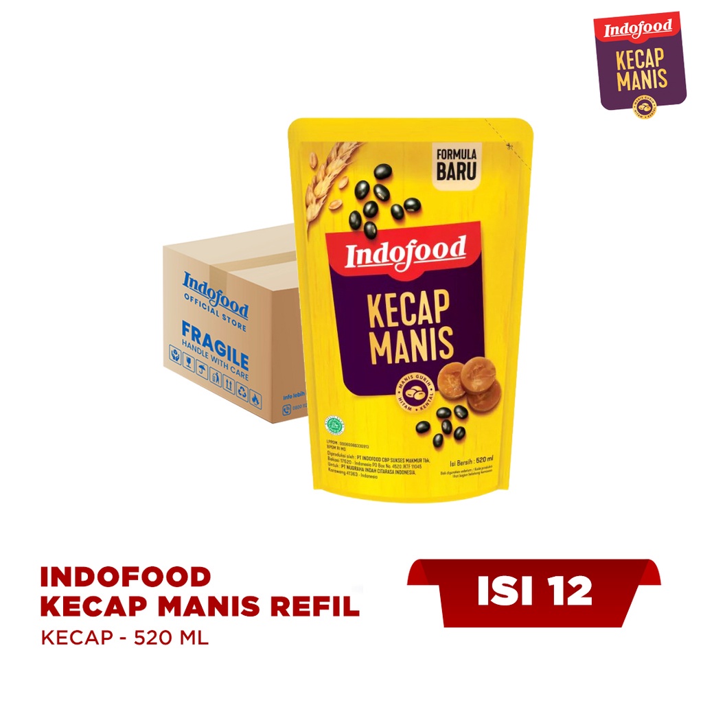 

1 ctn - Kecap Manis Indofood Refill 520 ml