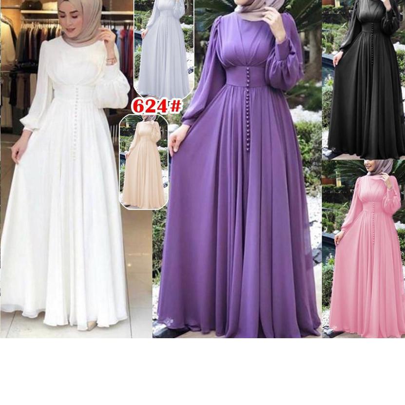 ➧ 624# longdress fashion muslim terbaru // dress muslim//BAJU MUSLIM TERBARU ☈