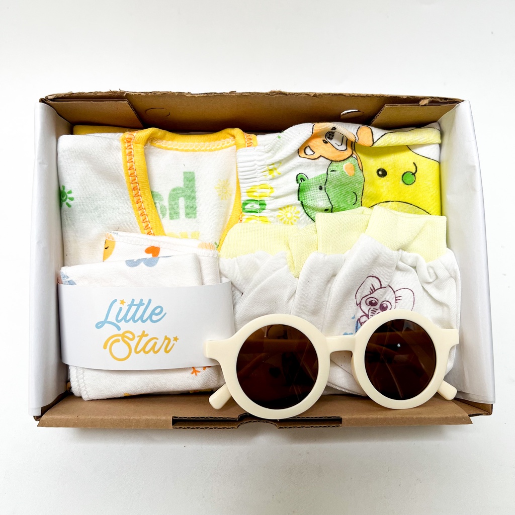 6in1 Mini Baby Gift Set Hampers Baju Bayi Newborn Kado Lahiran Unisex