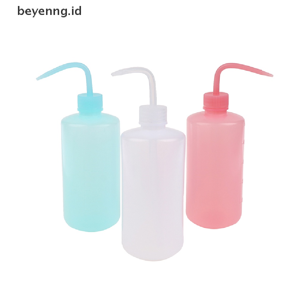 Beyen 1Pc 500ml Curved Pot Wash Clean Sabun Plastik Lab Cuci Pencet Diffuser Botol ID