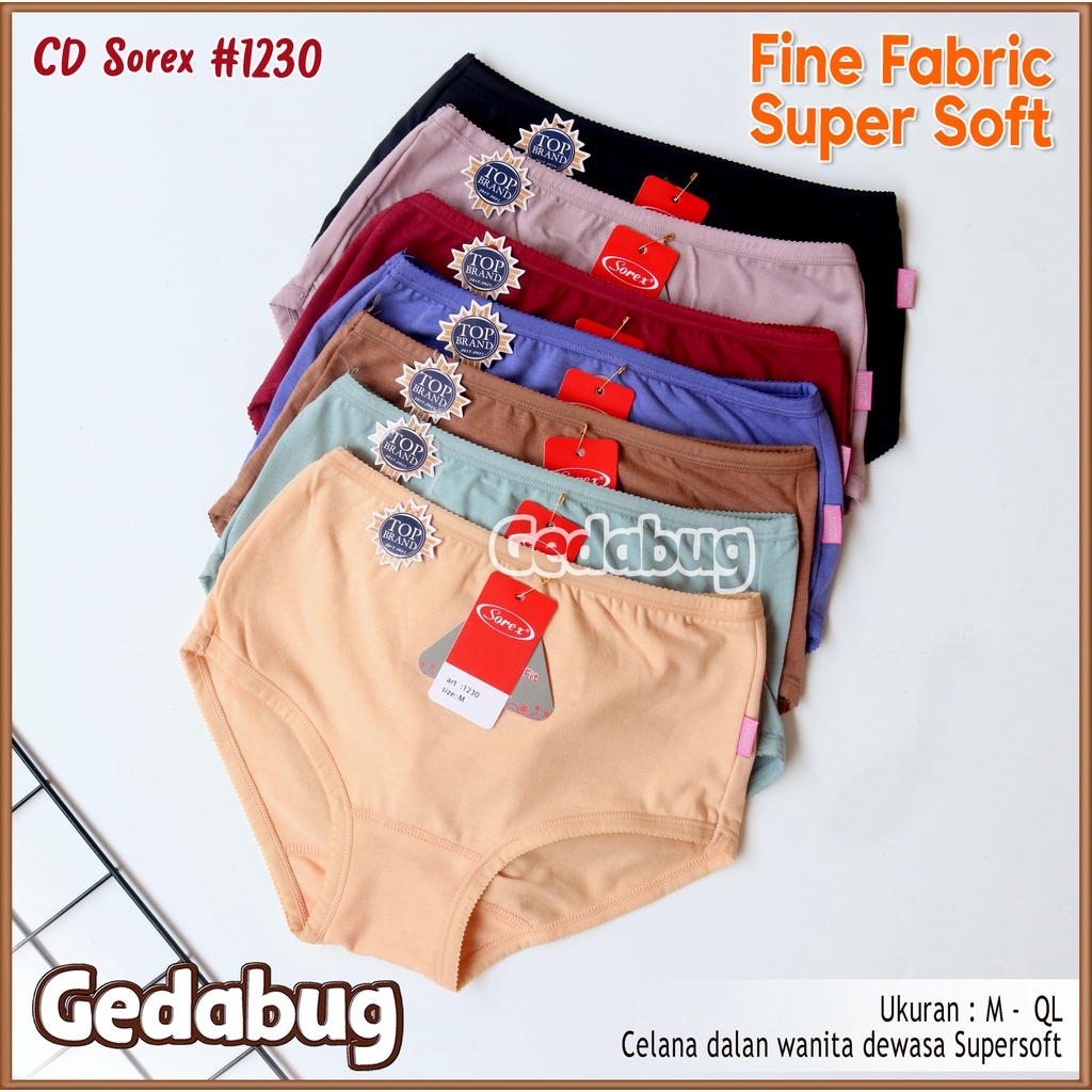 CD Wanita Sorex 1230 Fine Fabric Supersoft | Celana dalam wanita dewasa Bassic | Gedabug