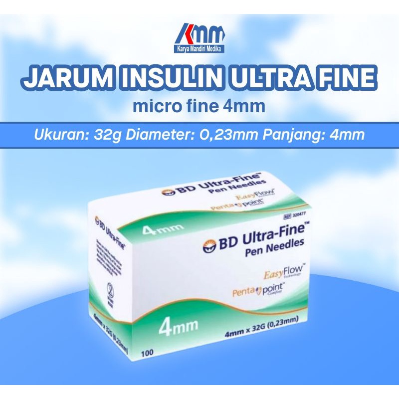 BD Ultra-Fine Hijau Pen Needles 4MM