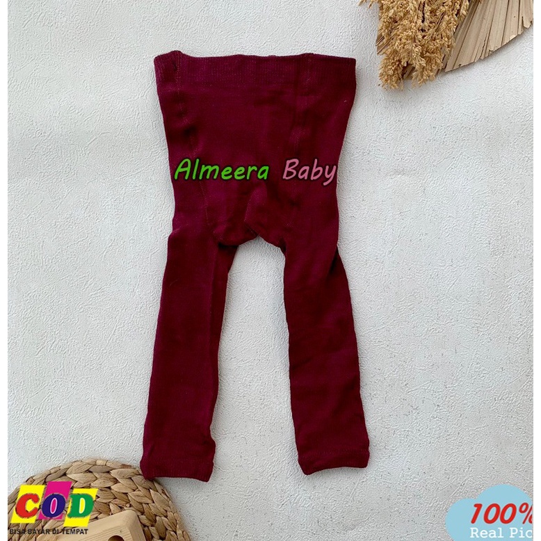 Legging Bayi Baru Lahir Buka Kaki Laki Laki Perempuan Kualitas Import Usia 0-12 Bulan Almeera Baby and Kids