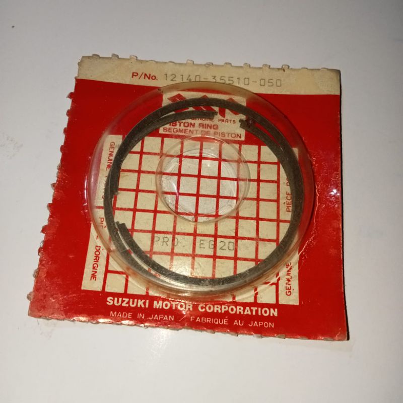 ring piston ring seker seher Suzuki RC100 oversize 0.50 original kode part 12140 35510 050 ori SGP