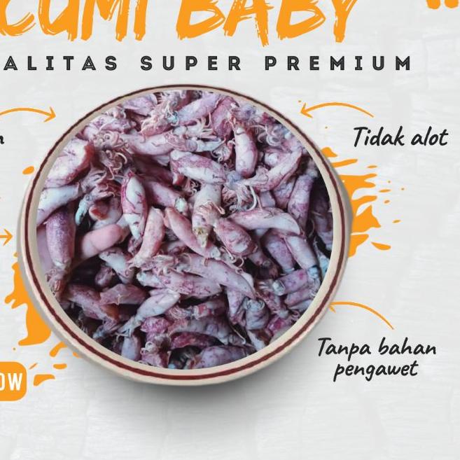 

♦ Baby Cumi Asin Semi Kering 1kg Kualitas Super Premium ✦