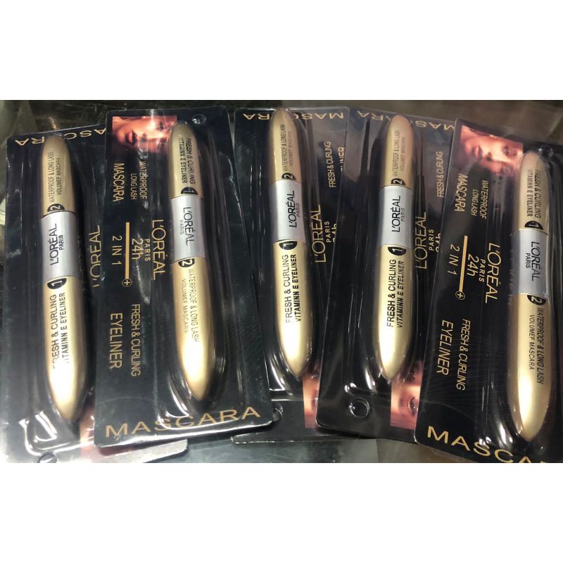 MASCARA EYELINER LOREAL/MASCARA EYELINER 2IN1 WATERPROOF