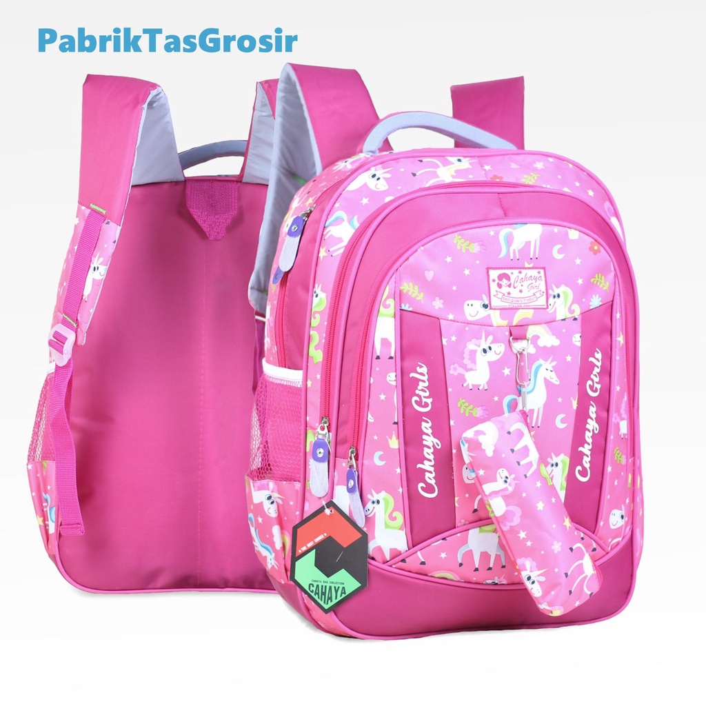 Tas Ransel Anak Perempuan Terbaru Bonus Tempat Pensil dan Raincover Bahan Tebal Kuat Awet Kualitas Impor Ransel Sekolah Ngaji Les Piknik Muat LKS Laptop In Kapasitas Besar Muat Banyak Tas Cahaya Kuda Pony