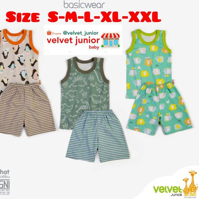 ➵ Velvet Junior Setelan Singlet (3 setel) ♛