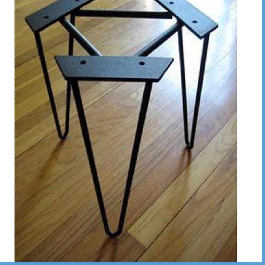 ☏ kaki meja hairpin leg 2 segitiga 50cm / hairpin legs / hairpin leg / kaki meja kursi ✯