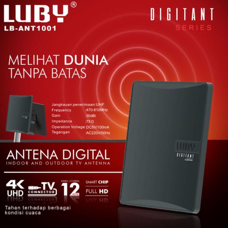 [Miliki] Antena TV Digital Luby / Intra INT 119 / Receiver Tv Led Tv Tabung / Indoor Outdoor 44