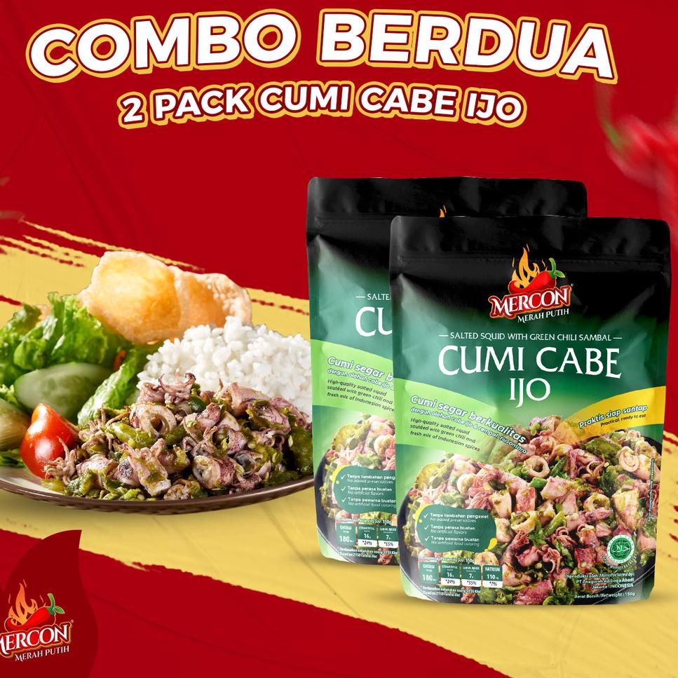 

❅ Mercon Merah Putih - Hemat Combo Berdua || 2 x Cumi Cabe Ijo ➱