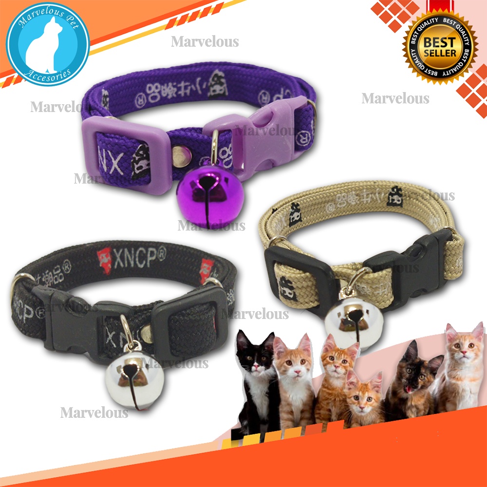 Kalung Kucing Premium Lonceng 14 mm Bahan Tali Sepatu / Kalung Kucing Murah Berkualitas