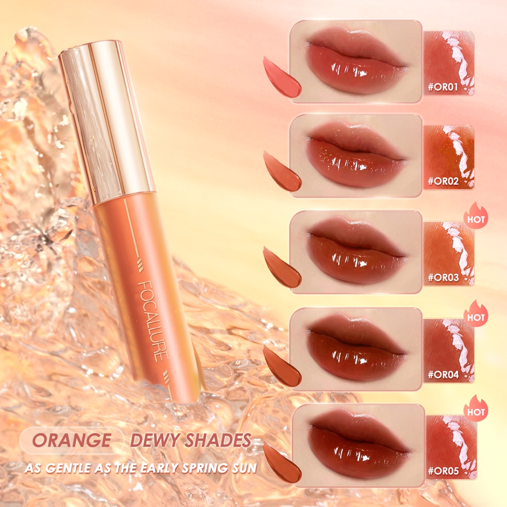 NIK - FOCALLURE Jelly Lip Gloss High Pigmented Lip Tint Waterproof Lipstick FA279 BPOM ORIGINAL