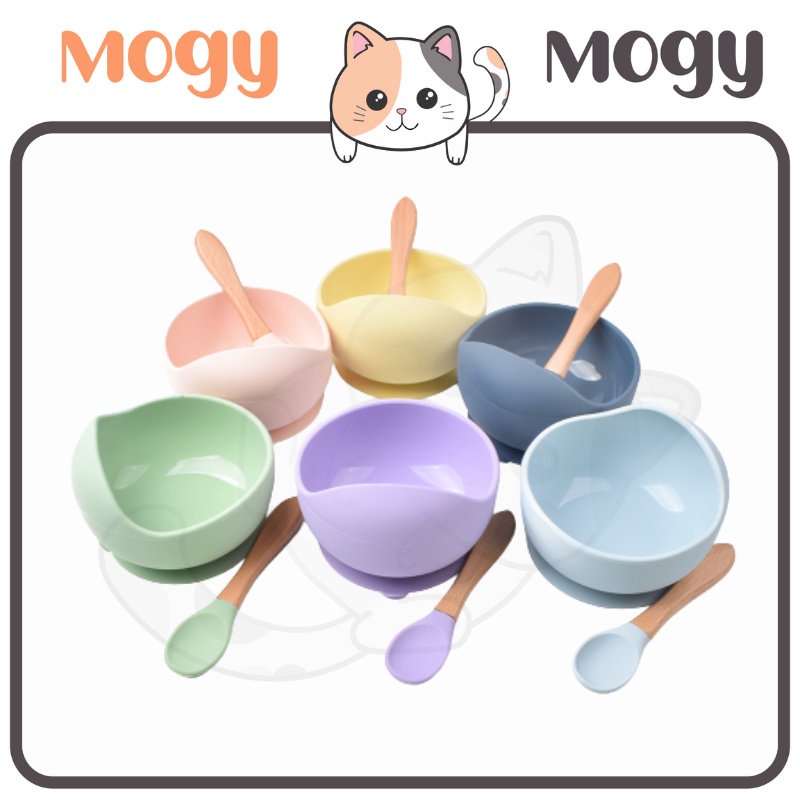 MOGYMOGY HL0472 BABY SILICONE SUCTION BOWL /MANGKOK MAKAN BAYI /MANGKUK SILIKON