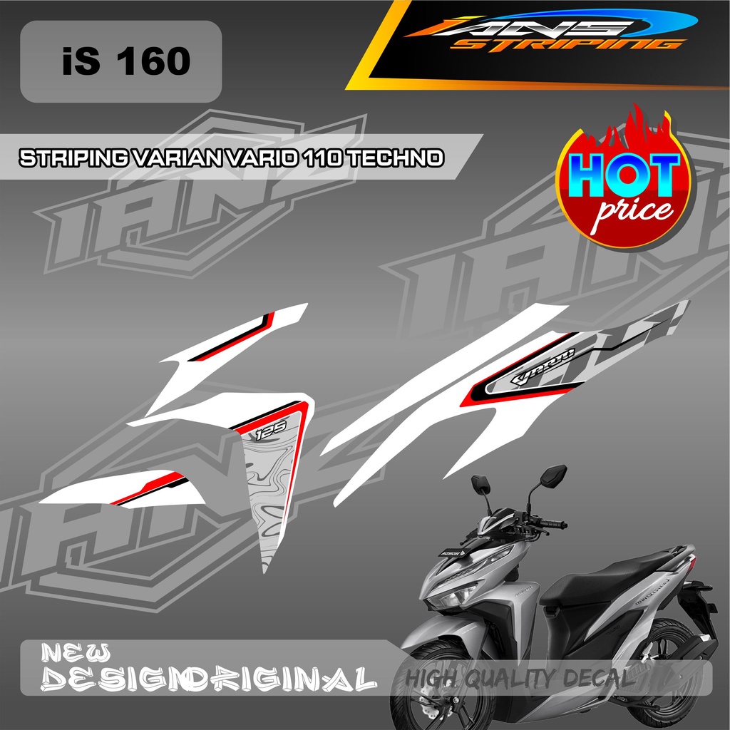 STIKER DECAL SEMI FULL BODY HONDA VARIO TECHNO 110 MENGGUNKAN BAHAN BERKUALITAS DAN  TIDAK MUDAH PUDAR / HONDA VARIO LIST STIKER  / DECAL KERETA VARIO 110 TECHNO IS60