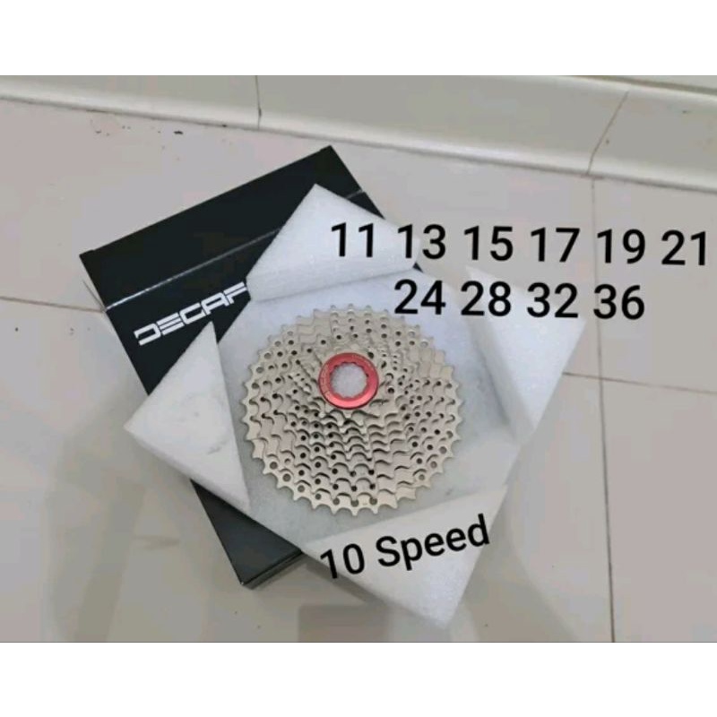 SPROCKET 10SP DECAF GEAR 10 SP CASSETTE SPROCKETS GIR SEPEDA MTB SELI LIPAT ROADBIKE 10 SPEED 11T-34T / 36T / 40T RINGAN 34 / 36 / 40 / T