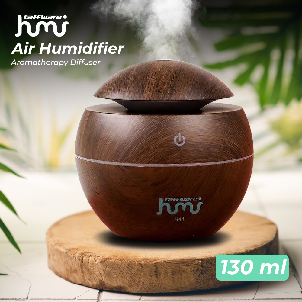 Humidifier Diffuser Humi H41 Diffuser Aromatherapy Desain Kayu 130ml