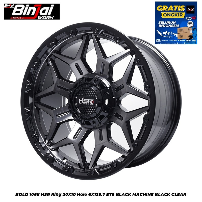 velg mobil semi offroad hsr fg bold ring 20 untuk mux blazer strada triton fortuner pajero dll