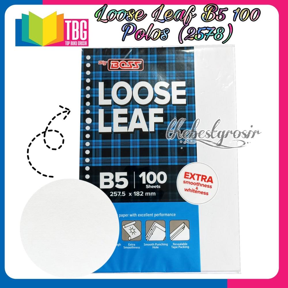 

X29 1 PACK (100 LEMBAR) LOOSE LEAF B5 POLOS BIG BOSS (R-2578) TREND KEKINIAN ㄳ