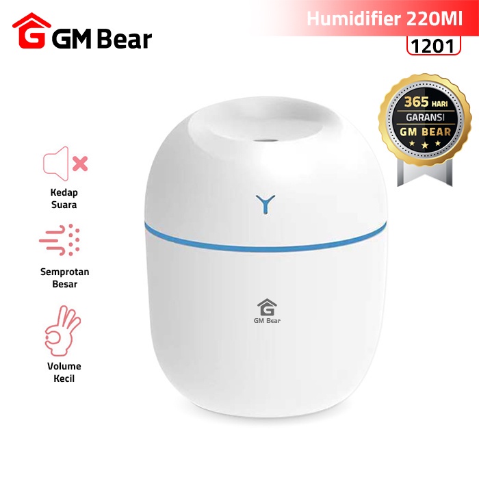 Ready  [COD] GM Bear Humidifier Diffuser 1201 Aroma Terapi Pelembab Udara - Mini Humidifier