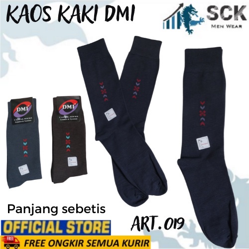 Kaos Kaki Pria DMI 016 017 018 019 Panjang Sebetis Premium 21-22 cm / Kaos Kaki Kantor