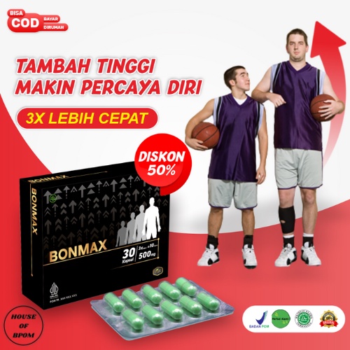 BONMAX KAPSUL PENINGGI HERBAL/ NAIK 5-15 CM/ BANTU TINGGIIN BADAN