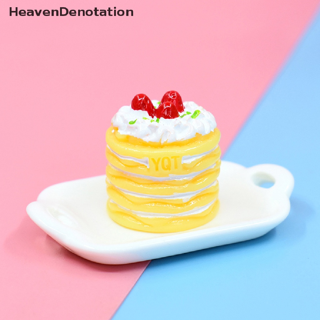 [HeavenDenotation] Ornamen Rumah Boneka Simulasi strawberry cream model Kue Seribu Lapis HDV