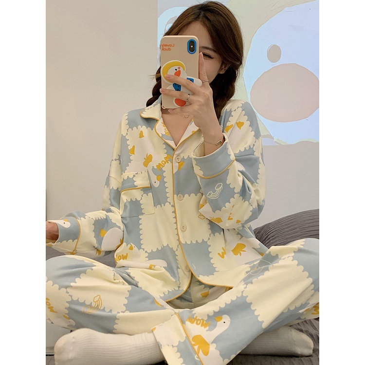 TELLY ➡️ 380 Piyama Baju Tidur Wanita Leisure Import Fashion Korea Kerah Kancing Lengan Panjang