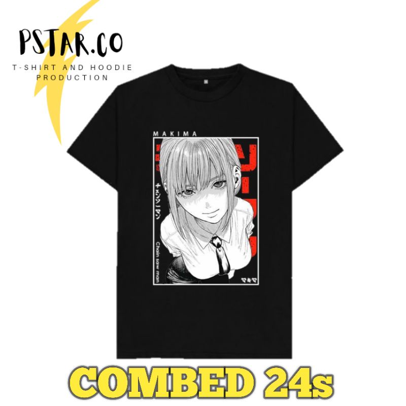 T-shirt Kaos Makima Chainsaw Man Unisex