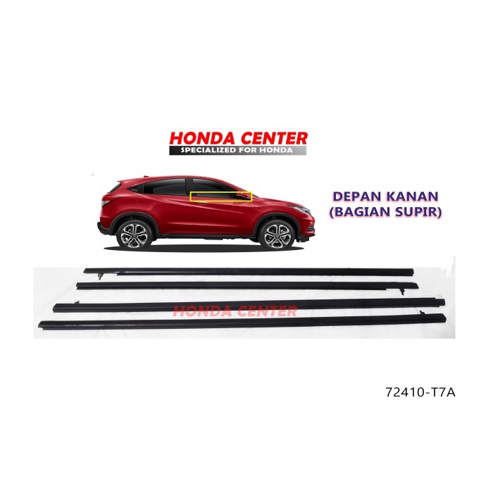 PELIPIT KARET KACA LUAR WEATHER STRIP MOLDING DOOR HRV 2015-ON