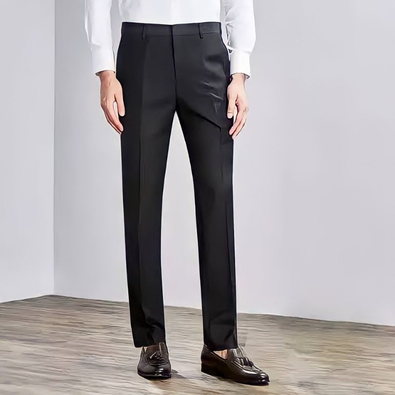 EXCLUSIVE Celana Kantor Formal SLIMFIT dan REGULER Pria premium Bahan HIGHTWIST JETBLACK