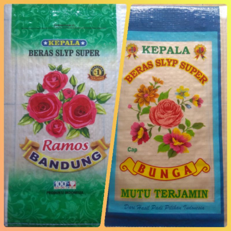 Promo karung beras laminasi ukuran 25 kg merk Ramos Bandung, Bunga, BMW