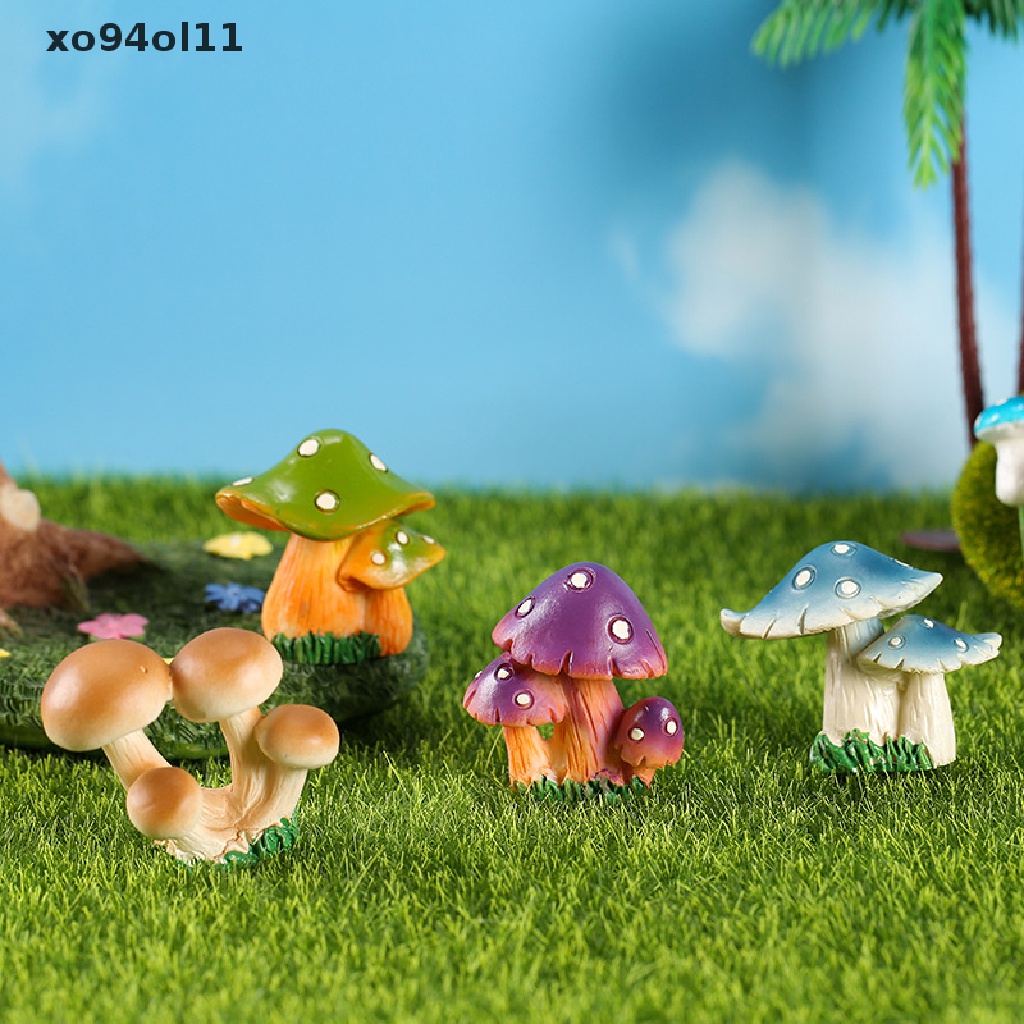 Xo 1Pc Kartun Jamur Mikro Lanskap Diy Resin Berkebun Aksesoris OL