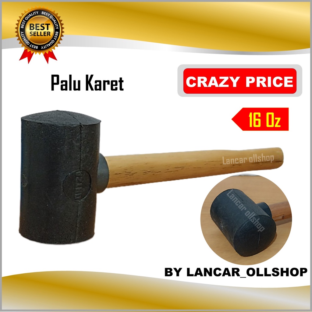 Palu Karet 16 Oz Rubber Hammer Wooden Handle Palu Flooring / Palu Karet Gagang Kayu 16 Oz