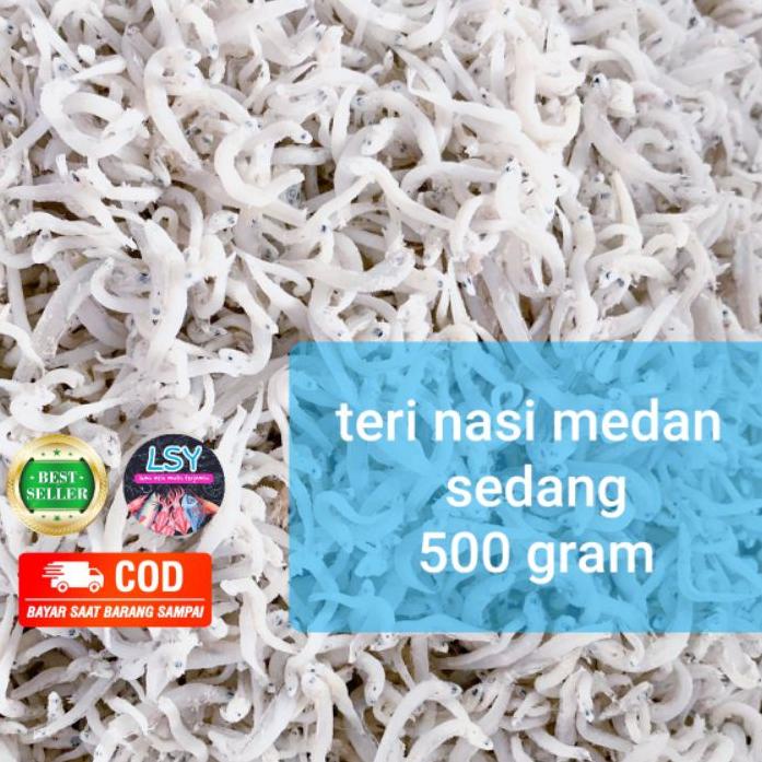 

➼ ikan asin teri nasi medan size sedang 500gr ♡