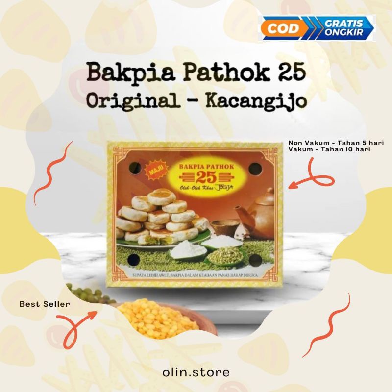 BAKPIA PATHOK 25 - Original Kacang Ijo - Bakpia Basah Legend di Jogja