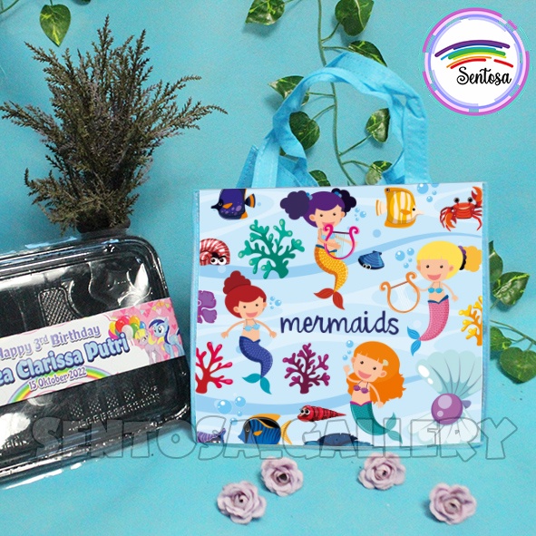 

TAS ULANG TAHUN MUAT BENTO TEMA MERMAID SIAP KIRIM