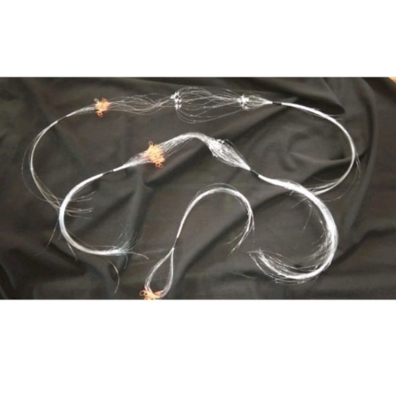 10 Pcs Rangkaian Kenceh kail pancing tanpa kail -cabang 2,3,4 ( SENAR SILIWANGI )-kail pancing ikan