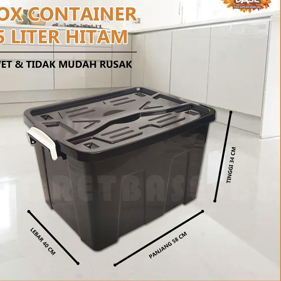 ☀ BOX CONTAINER 55 LITER + RODA - Kontainer Box Plastik / Container Box Besar ♣