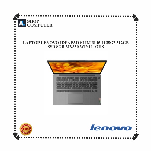 Laptop Lenovo Ideapad Slim 3i i5-1135G7 512GB SSD 8GB MX350 Win11+OHS