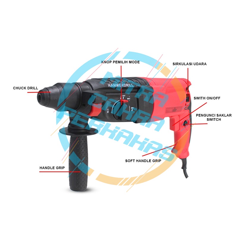 MESIN BOBOK BETON YUKIDO Mesin Bor Beton AB08FW atau AB08FW YUKIDO Mesin Bor Hammer Drill IMPACT HAMMER DRILL BOR TEMBOK DEMOLTION