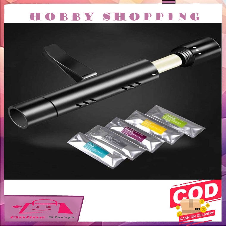 Parfum Pewangi Mobil Stick Slim Jepit AC Air Vent Mobil FREE 5 Refill