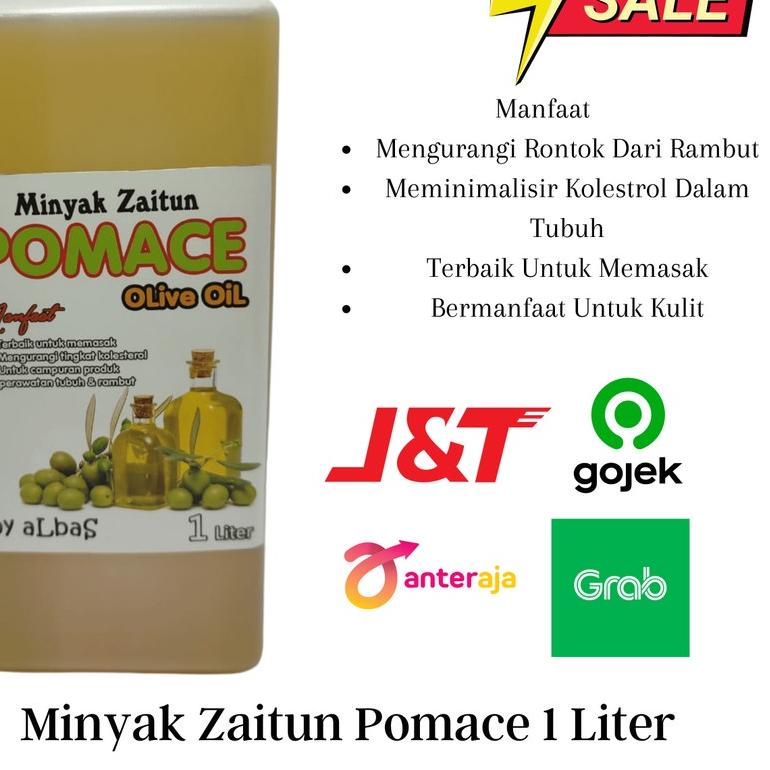 

➱ Olive Oil Pomace \ Minyak Zaitun Pomace 1 LITER Kemasan Albas Untuk Menumis Dan Memasak ✹