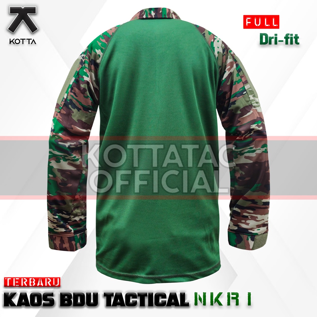 BAJU KAOS BDU TACTICAL LORENG NKRI TNI DRYFIT TERBARU