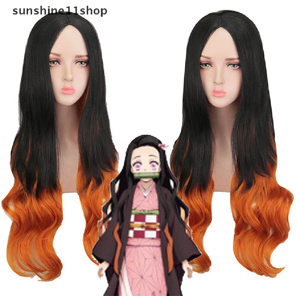 Sho Anime Demon Slayer Karakter Cosplay Wig Rambut Sintetis Tahan Panas N